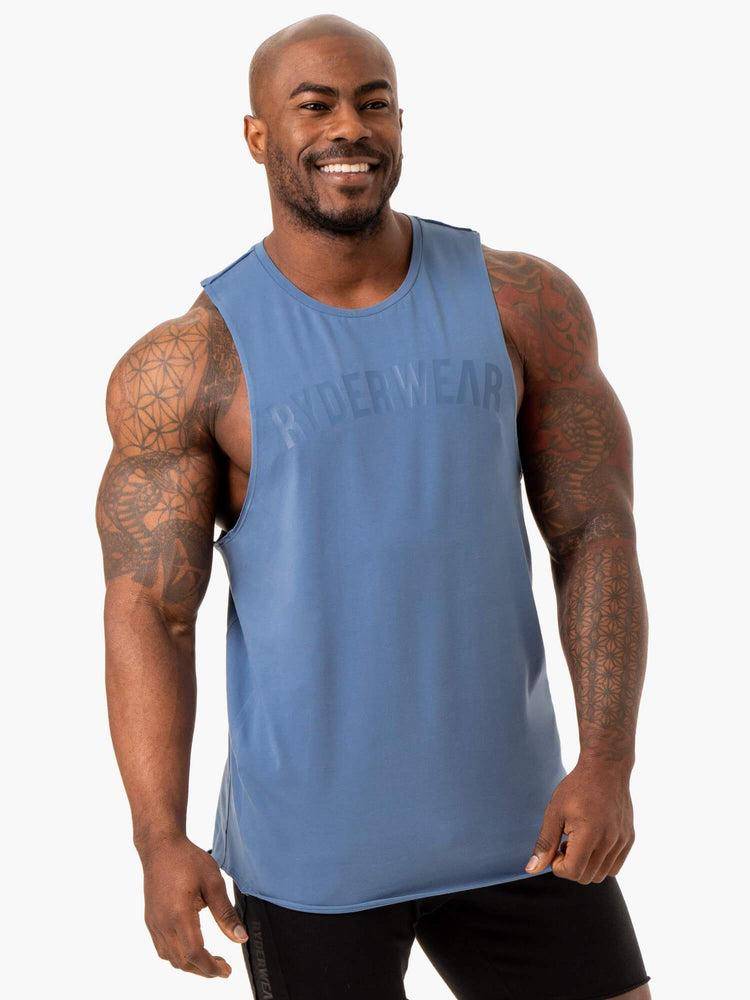 Podkoszulki Męskie Ryderwear Men Tanks Force Baller Tank Niebieskie | PL3043XF