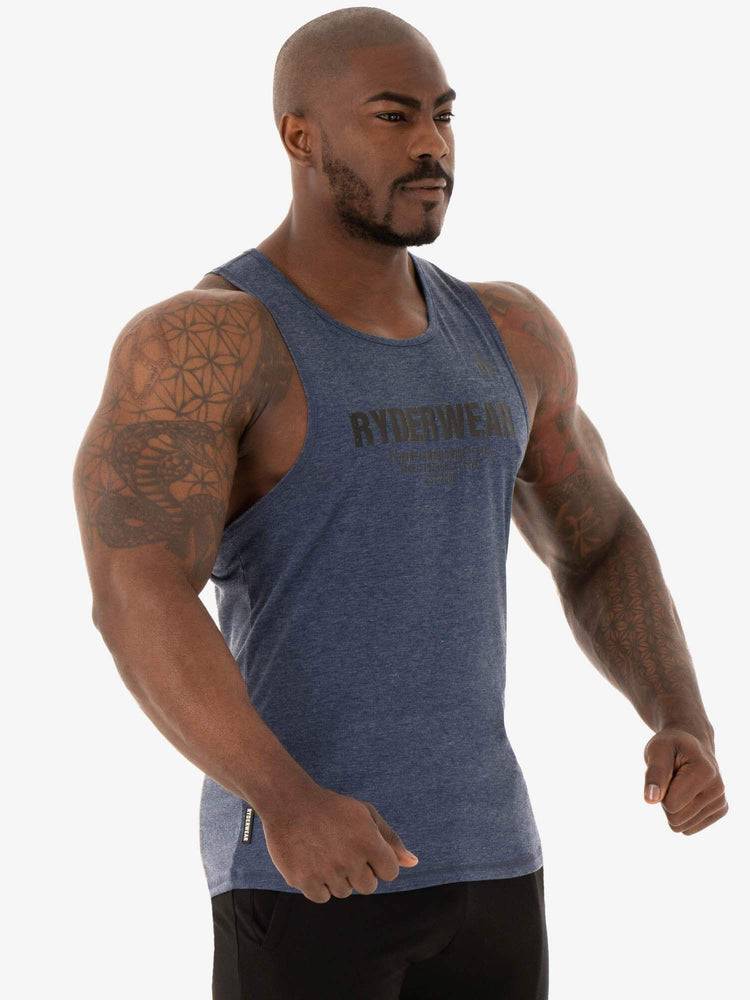 Podkoszulki Męskie Ryderwear Men Tanks Focus Baller Tank Granatowe | PL3047JJ