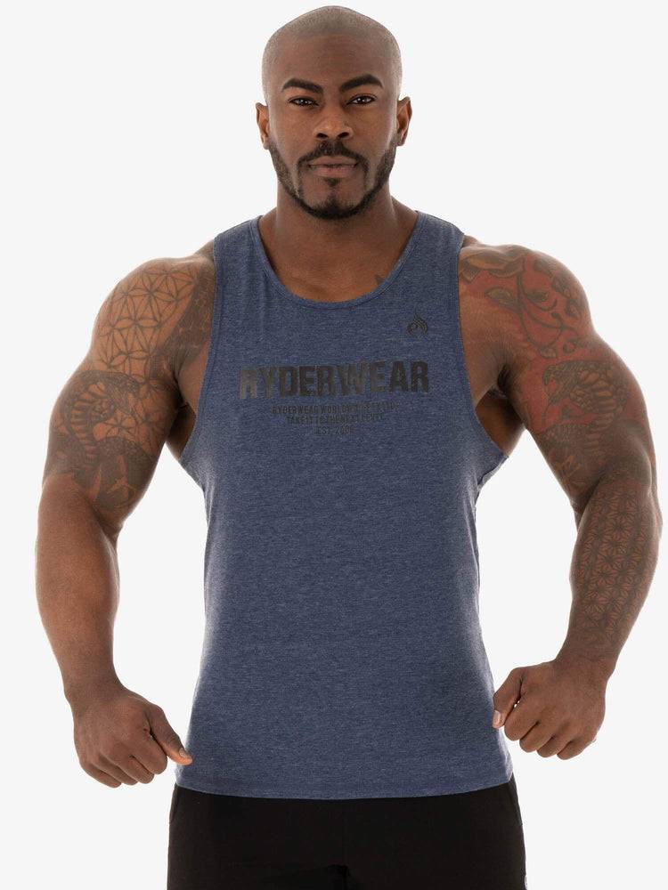 Podkoszulki Męskie Ryderwear Men Tanks Focus Baller Tank Granatowe | PL3047JJ