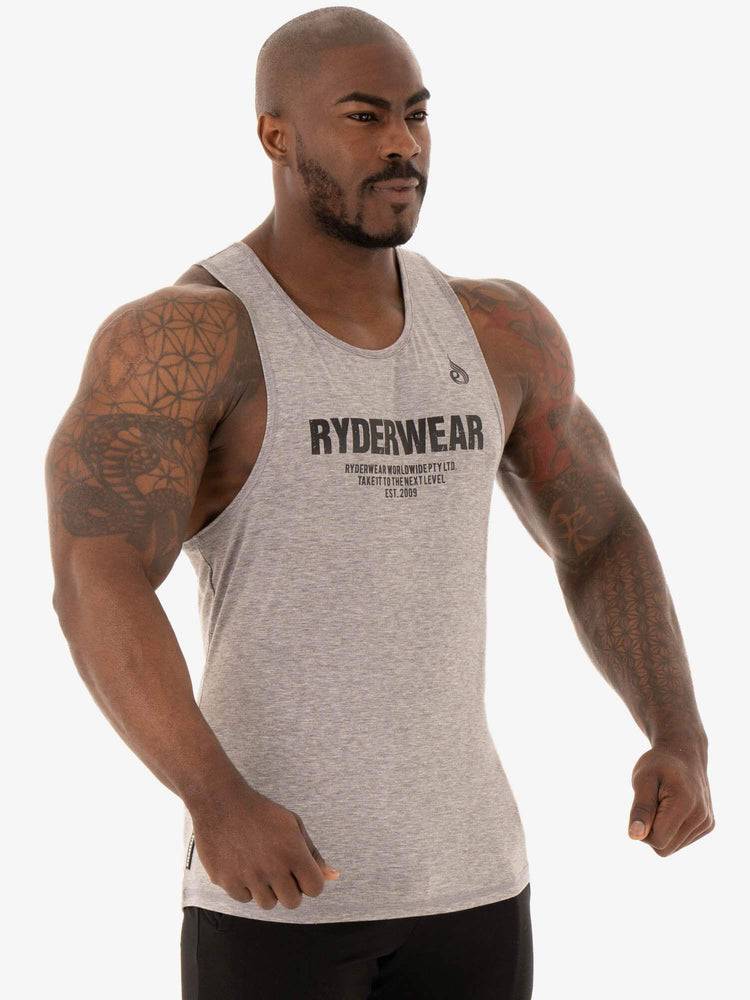 Podkoszulki Męskie Ryderwear Men Tanks Focus Baller Tank Szare | PL3049HK