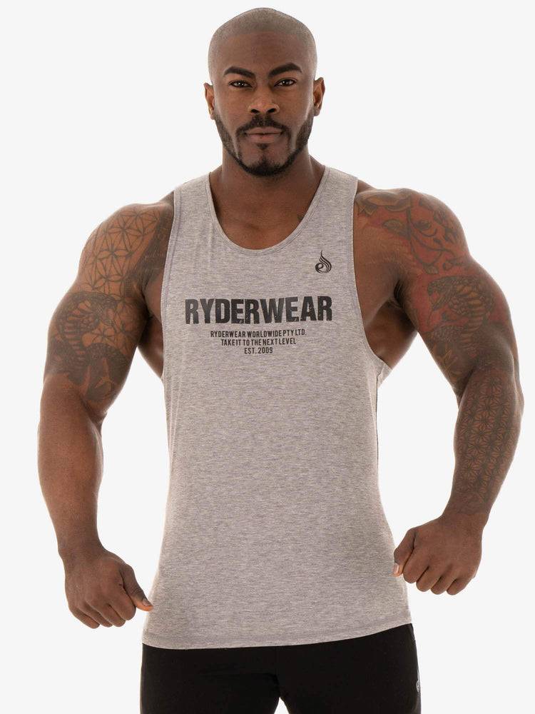 Podkoszulki Męskie Ryderwear Men Tanks Focus Baller Tank Szare | PL3049HK