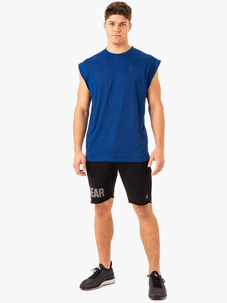 Podkoszulki Męskie Ryderwear Men Tanks Heritage Szerokie Cut Tank Jasny Niebieskie | PL3021JJ