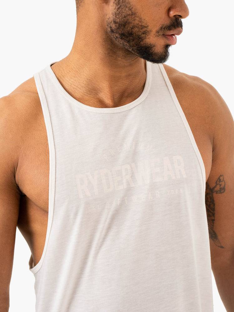 Podkoszulki Męskie Ryderwear Men Tanks Heritage Baller Tank Białe | PL3025DN