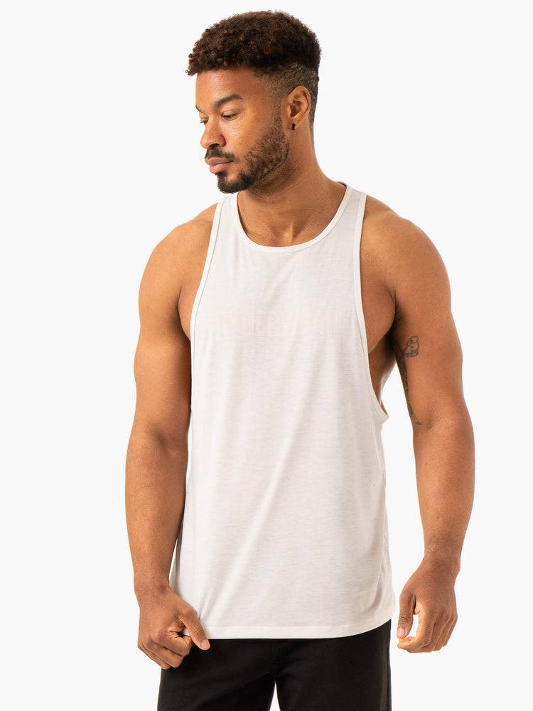 Podkoszulki Męskie Ryderwear Men Tanks Heritage Baller Tank Białe | PL3025DN