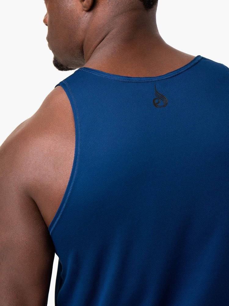 Podkoszulki Męskie Ryderwear Men Tanks Heighten Mesh Regular Tank Niebieskie | PL3030IS