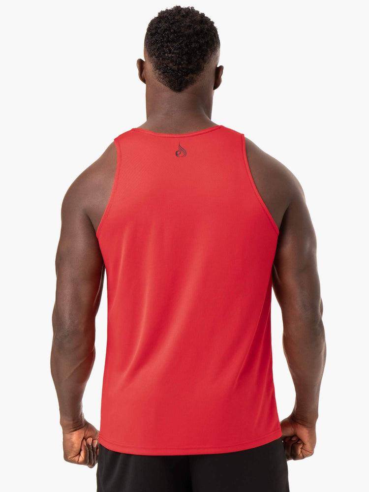 Podkoszulki Męskie Ryderwear Men Tanks Heighten Mesh Regular Tank Czerwone | PL3032YU