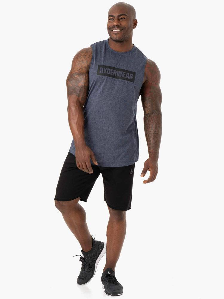 Podkoszulki Męskie Ryderwear Men Tanks Iron Baller Tank Granatowe | PL3014BC