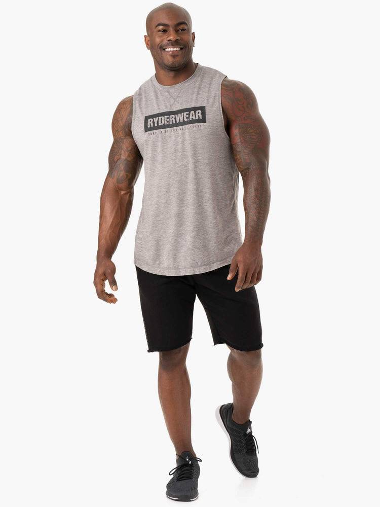 Podkoszulki Męskie Ryderwear Men Tanks Iron Baller Tank Szare | PL3015VD