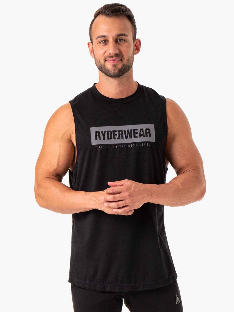 Podkoszulki Męskie Ryderwear Men Tanks Iron Baller Tank Czarne | PL3017XF