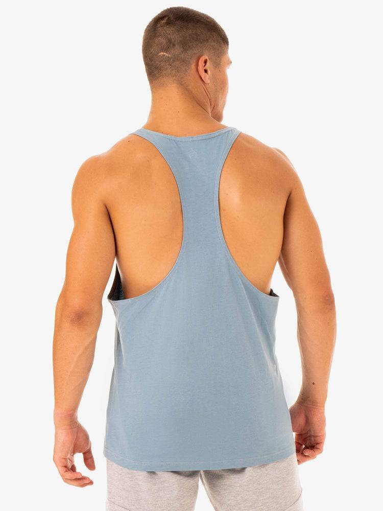 Podkoszulki Męskie Ryderwear Men Tanks Limitless Gym Stringers T-Back Niebieskie | PL2626DN