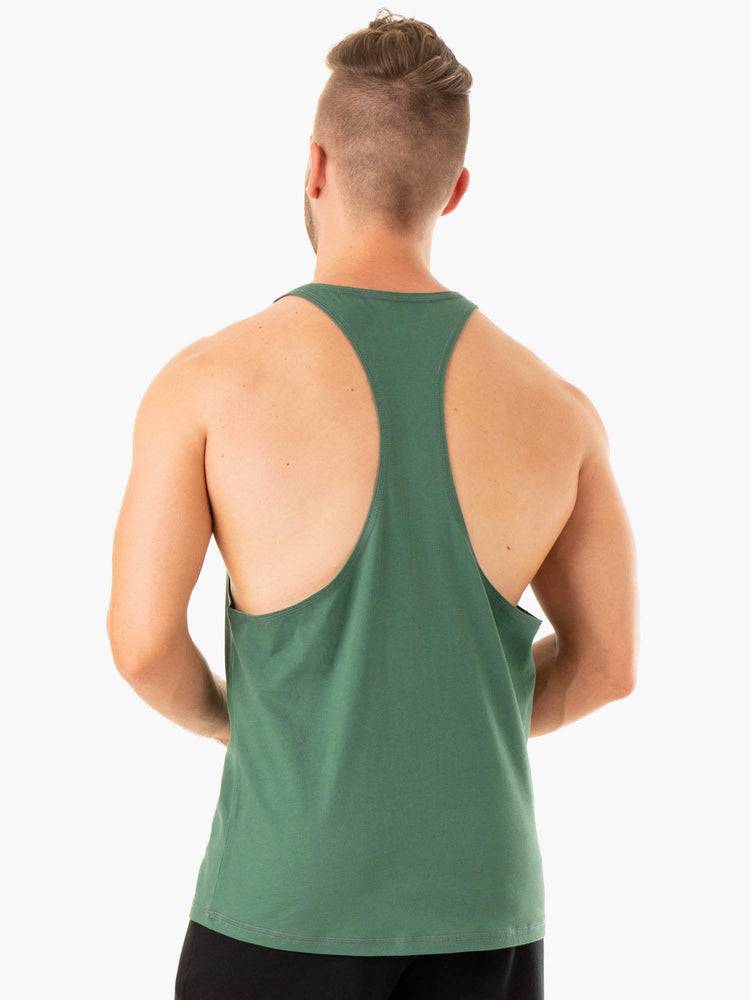 Podkoszulki Męskie Ryderwear Men Tanks Limitless Gym Stringers T-Back Zielone | PL2627SO