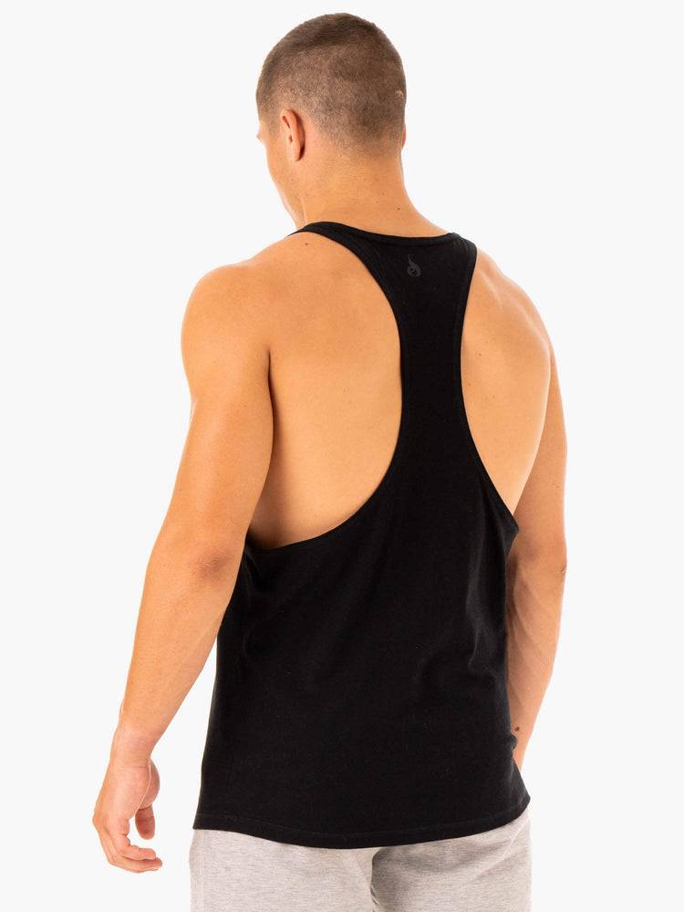 Podkoszulki Męskie Ryderwear Men Tanks Limitless Gym Stringers T-Back Czarne | PL2628AP