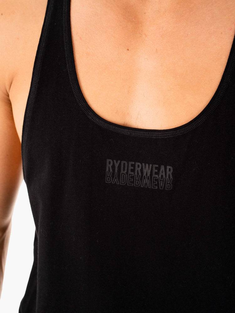 Podkoszulki Męskie Ryderwear Men Tanks Limitless Gym Stringers T-Back Czarne | PL2628AP