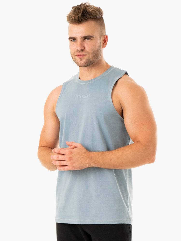 Podkoszulki Męskie Ryderwear Men Tanks Limitless Baller Tank Niebieskie | PL3004IS