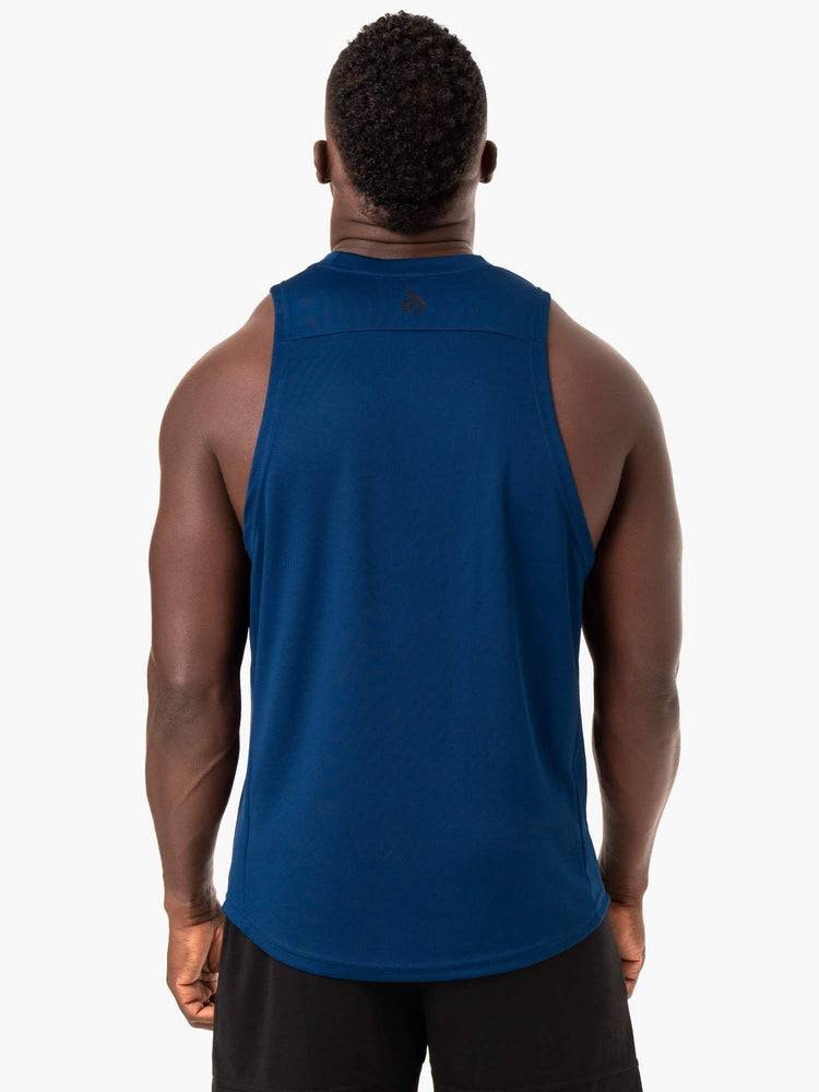 Podkoszulki Męskie Ryderwear Men Tanks Lift Mesh Baller Tank Niebieskie | PL3007TV