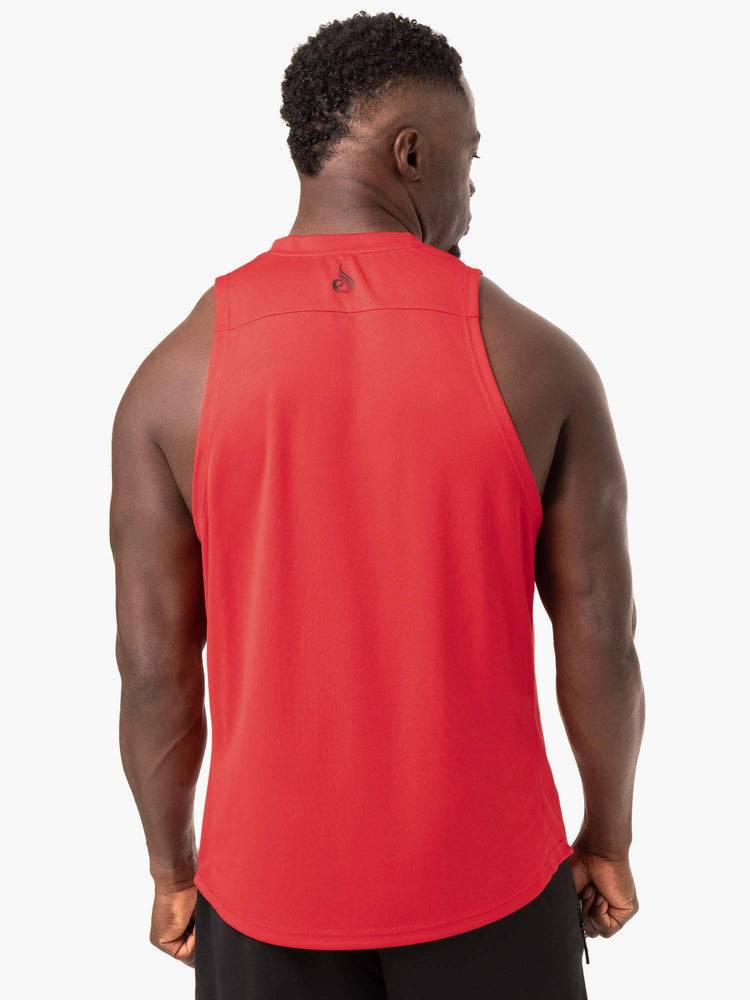 Podkoszulki Męskie Ryderwear Men Tanks Lift Mesh Baller Tank Czerwone | PL3009EX