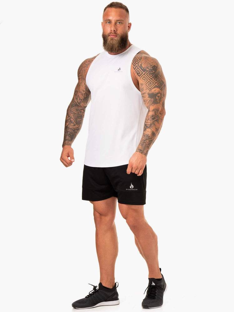 Podkoszulki Męskie Ryderwear Men Tanks Lift Mesh Baller Tank Białe | PL3011QZ