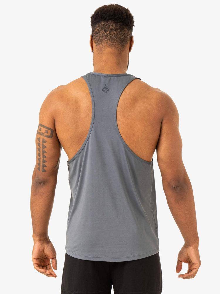 Podkoszulki Męskie Ryderwear Men Tanks Overdrive Gym Stringers T-Back Szare Niebieskie | PL2617XF