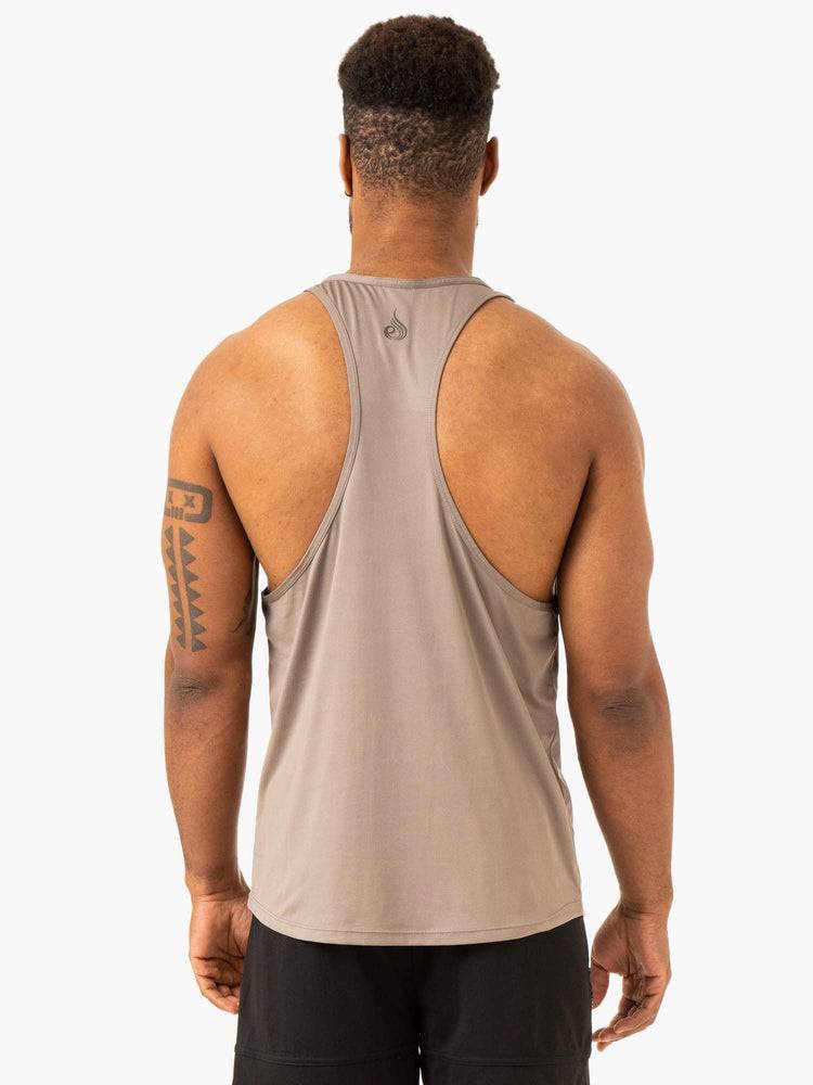 Podkoszulki Męskie Ryderwear Men Tanks Overdrive Gym Stringers T-Back Głęboka Brązowe | PL2618ZG