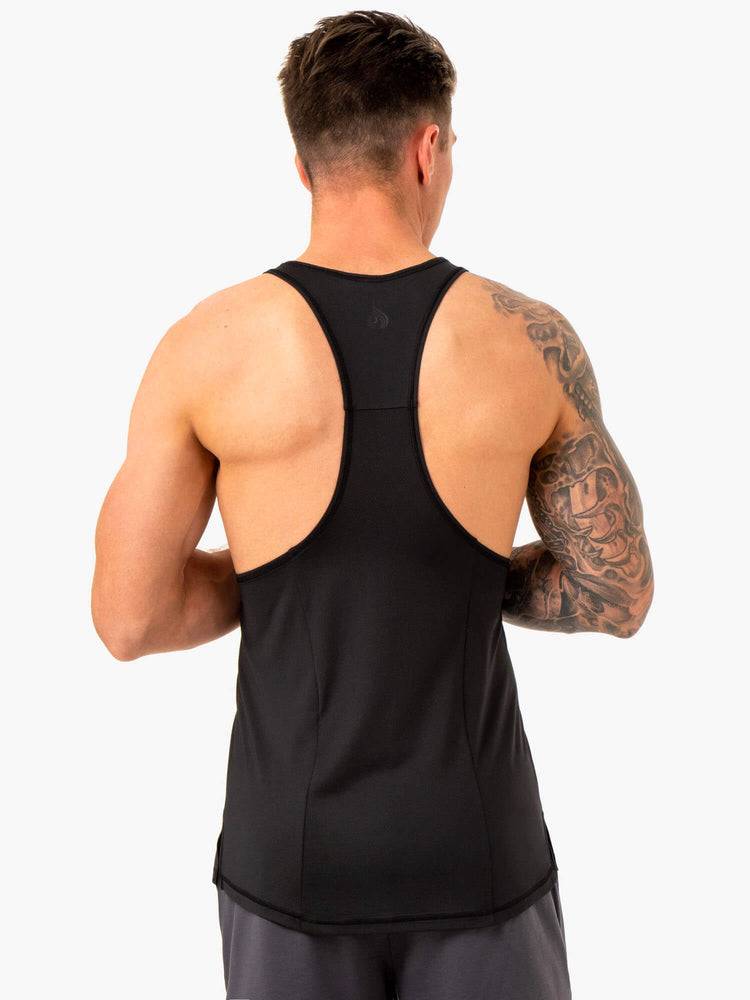 Podkoszulki Męskie Ryderwear Men Tanks Optimal Mesh Gym Stringers T-Back Czarne | PL2623HK