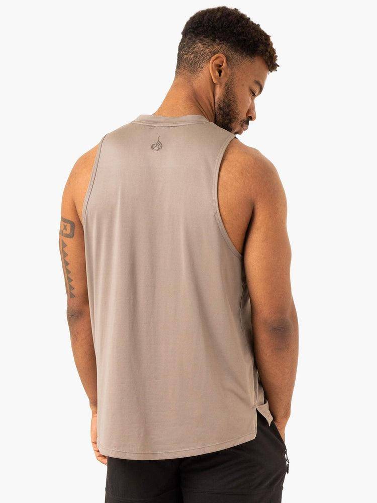 Podkoszulki Męskie Ryderwear Men Tanks Overdrive Tank Głęboka Brązowe | PL2995NB