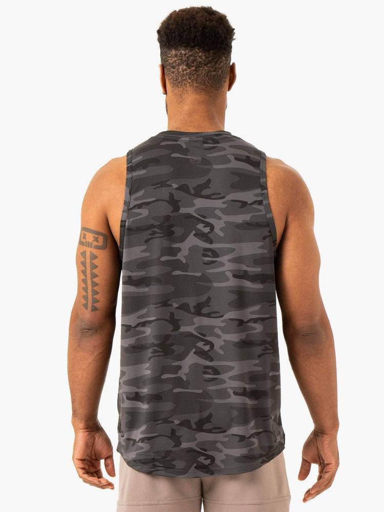 Podkoszulki Męskie Ryderwear Men Tanks Overdrive Tank Czarne Camo | PL2997GL