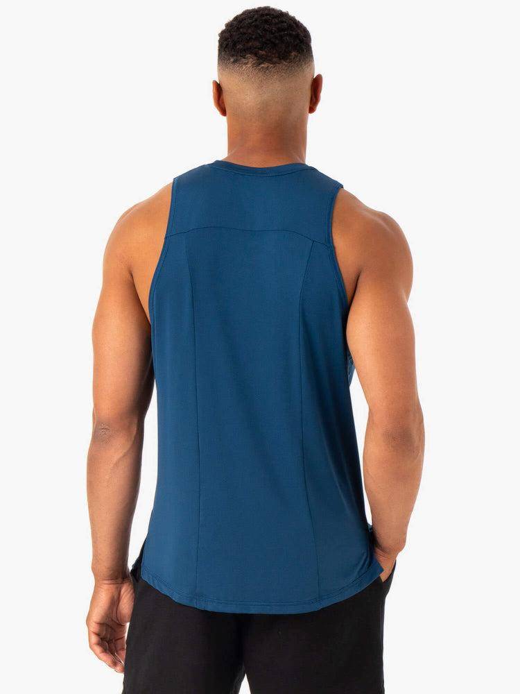 Podkoszulki Męskie Ryderwear Men Tanks Optimal Mesh Tank Niebieskie | PL2999DN