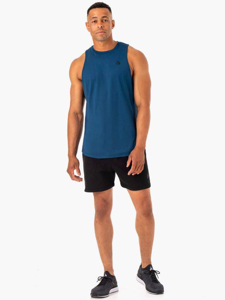 Podkoszulki Męskie Ryderwear Men Tanks Optimal Mesh Tank Niebieskie | PL2999DN