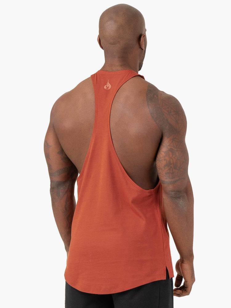 Podkoszulki Męskie Ryderwear Men Tanks Pursuit Gym Stringers T-Back Czerwone | PL2614BC