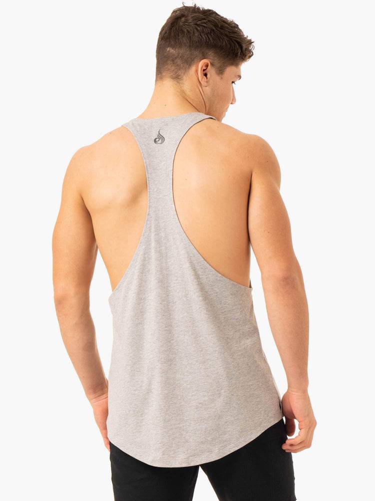 Podkoszulki Męskie Ryderwear Men Tanks Pursuit Gym Stringers T-Back Głęboka Szare | PL2615VD