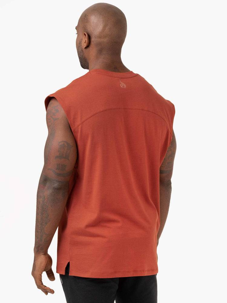 Podkoszulki Męskie Ryderwear Men Tanks Pursuit Szerokie Cut Tank Czerwone | PL2984PQ