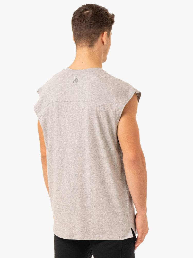 Podkoszulki Męskie Ryderwear Men Tanks Pursuit Szerokie Cut Tank Głęboka Szare | PL2985OR