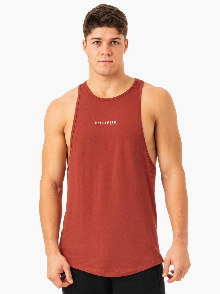 Podkoszulki Męskie Ryderwear Men Tanks Pursuit Baller Tank Czerwone | PL2987UT