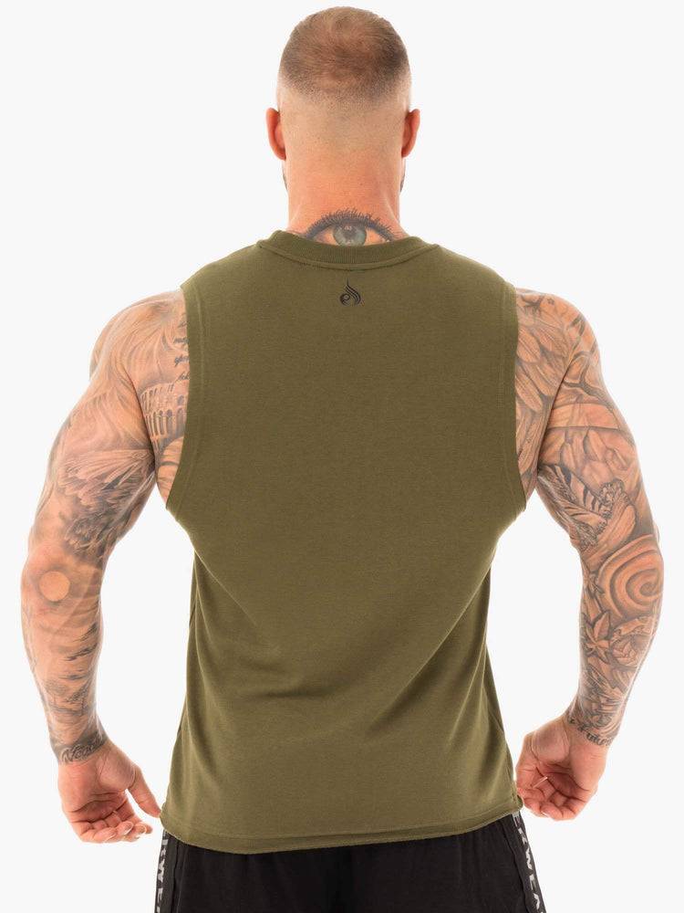 Podkoszulki Męskie Ryderwear Men Tanks Performance Baller Tank Khaki | PL2993QZ