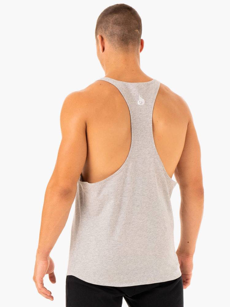 Podkoszulki Męskie Ryderwear Men Tanks Recharge Gym Stringers T-Back Szare | PL2613NB