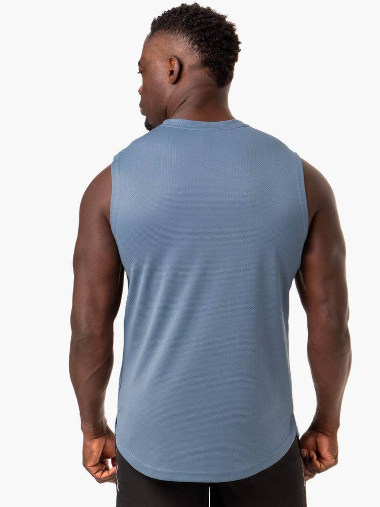 Podkoszulki Męskie Ryderwear Men Tanks Reflex Mesh Baller Tank Niebieskie | PL2977HK