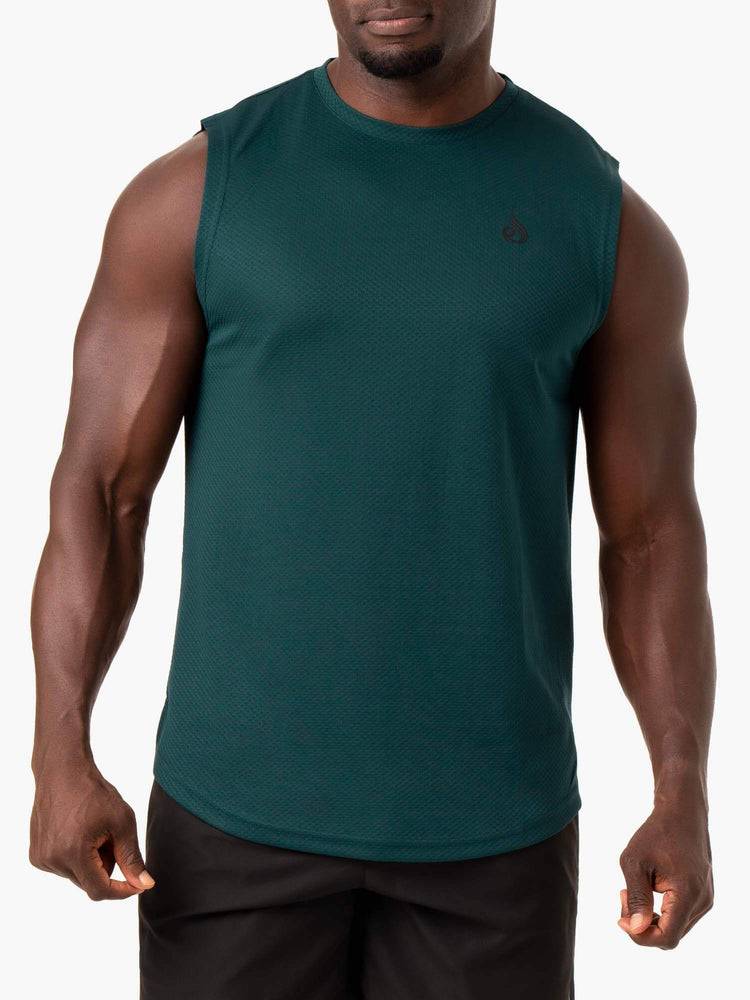 Podkoszulki Męskie Ryderwear Men Tanks Reflex Mesh Baller Tank Turkusowe | PL2978HK