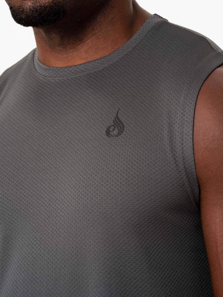 Podkoszulki Męskie Ryderwear Men Tanks Reflex Mesh Baller Tank Szare | PL2979GL