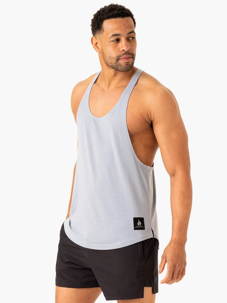 Podkoszulki Męskie Ryderwear Men Tanks Vital Gym Stringers T-Back Niebieskie | PL2606YU