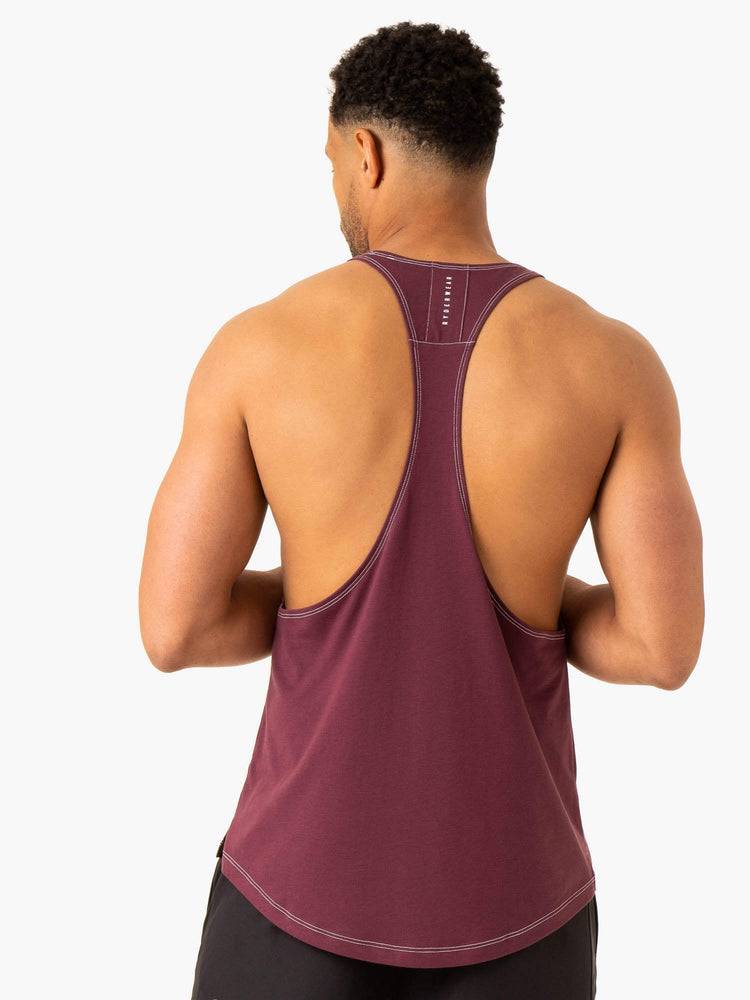 Podkoszulki Męskie Ryderwear Men Tanks Vital Gym Stringers T-Back Fioletowe | PL2609EX