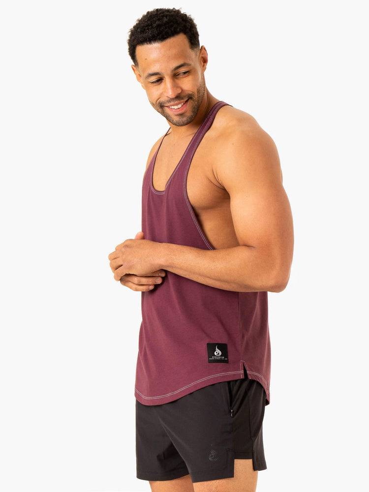 Podkoszulki Męskie Ryderwear Men Tanks Vital Gym Stringers T-Back Fioletowe | PL2609EX