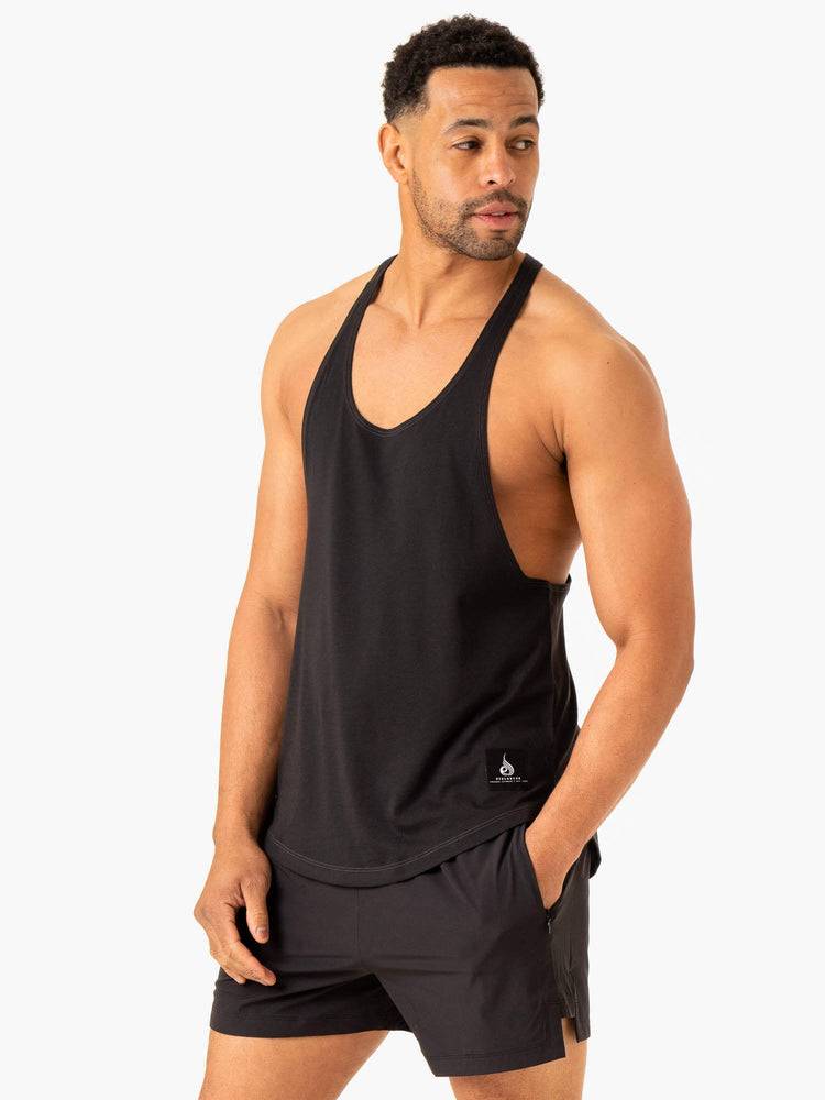 Podkoszulki Męskie Ryderwear Men Tanks Vital Gym Stringers T-Back Czarne | PL2610WY