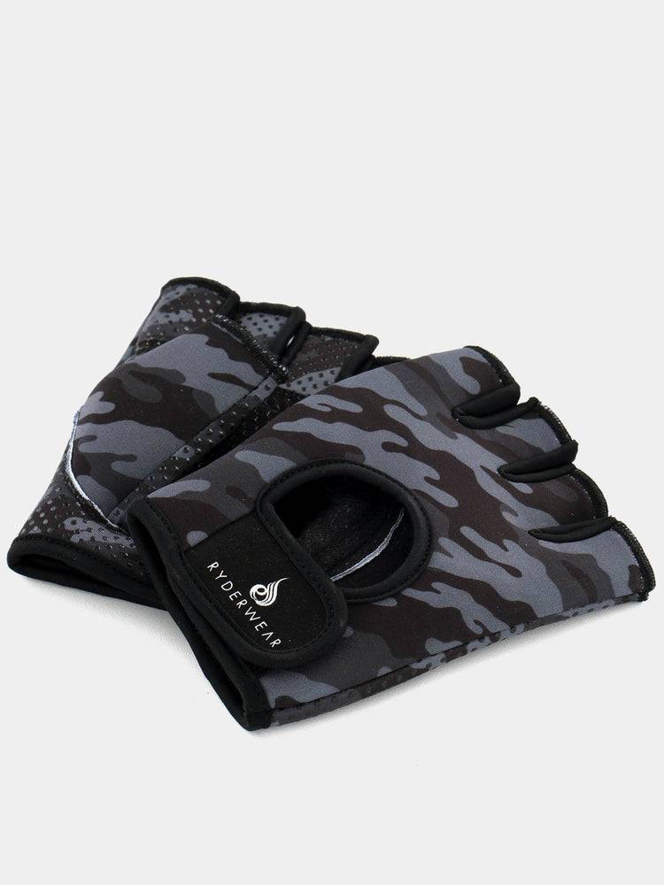 Rękawiczki Męskie Ryderwear Men Gloves Lifting Czarne Camo | PL2546FM