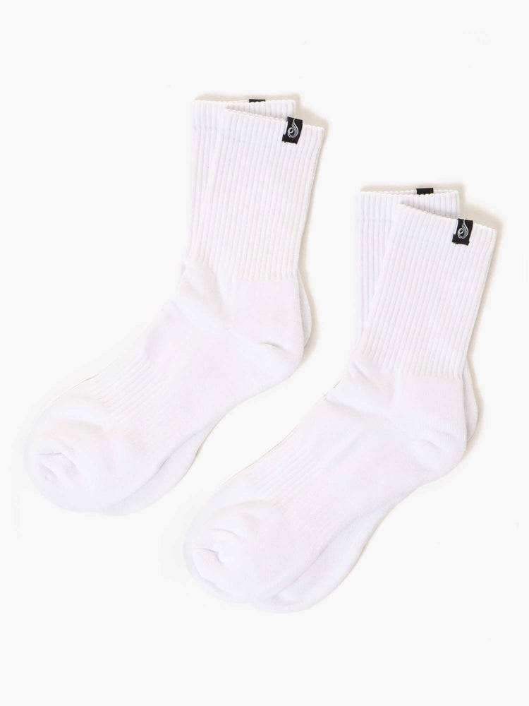 Skarpety Damskie Ryderwear Women Socks Crew Białe | PL1039WY