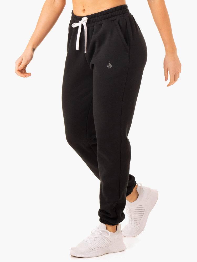 Spodnie Sportowe Damskie Ryderwear Women Track Pants Restore Czarne | PL1073PQ