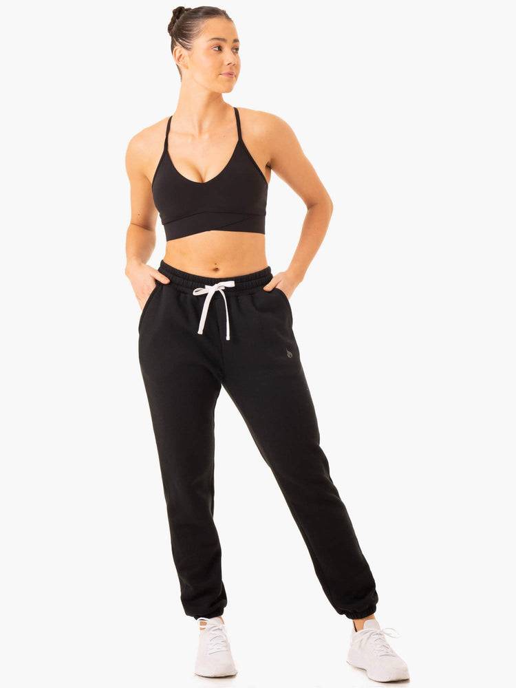 Spodnie Sportowe Damskie Ryderwear Women Track Pants Restore Czarne | PL1073PQ