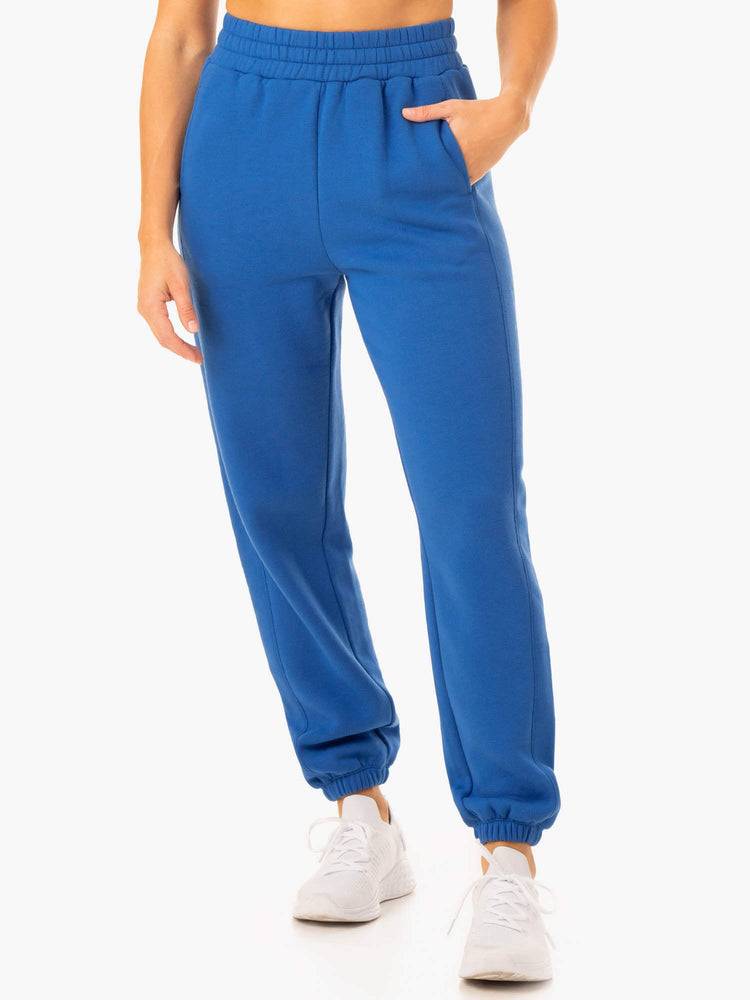 Spodnie Sportowe Damskie Ryderwear Women Track Pants Sideline Jasny Niebieskie | PL1076DN