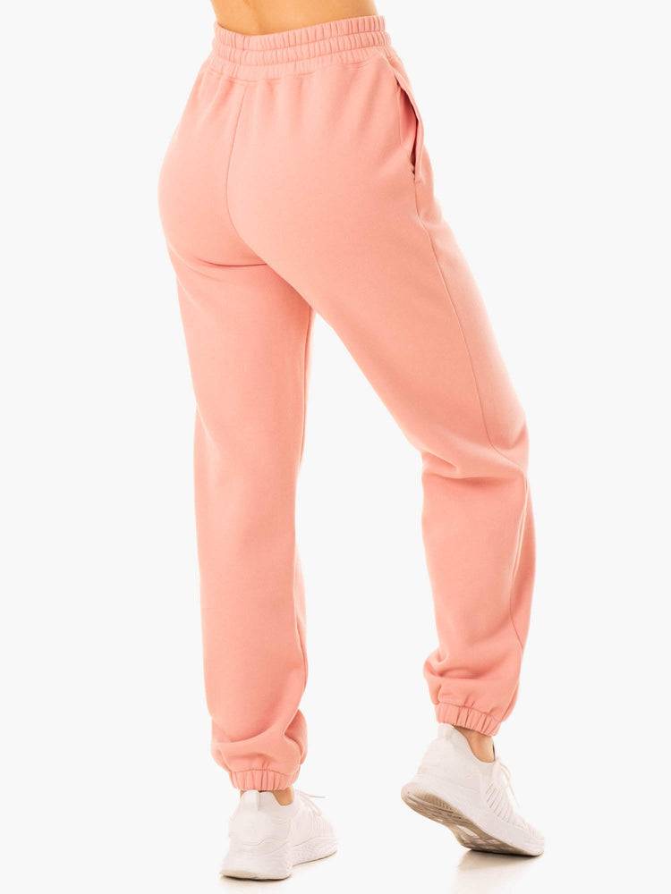 Spodnie Sportowe Damskie Ryderwear Women Track Pants Revival High Waisted Różowe | PL1079HK