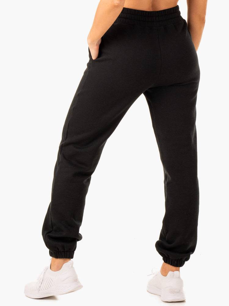 Spodnie Sportowe Damskie Ryderwear Women Track Pants Revival High Waisted Czarne | PL1082LH