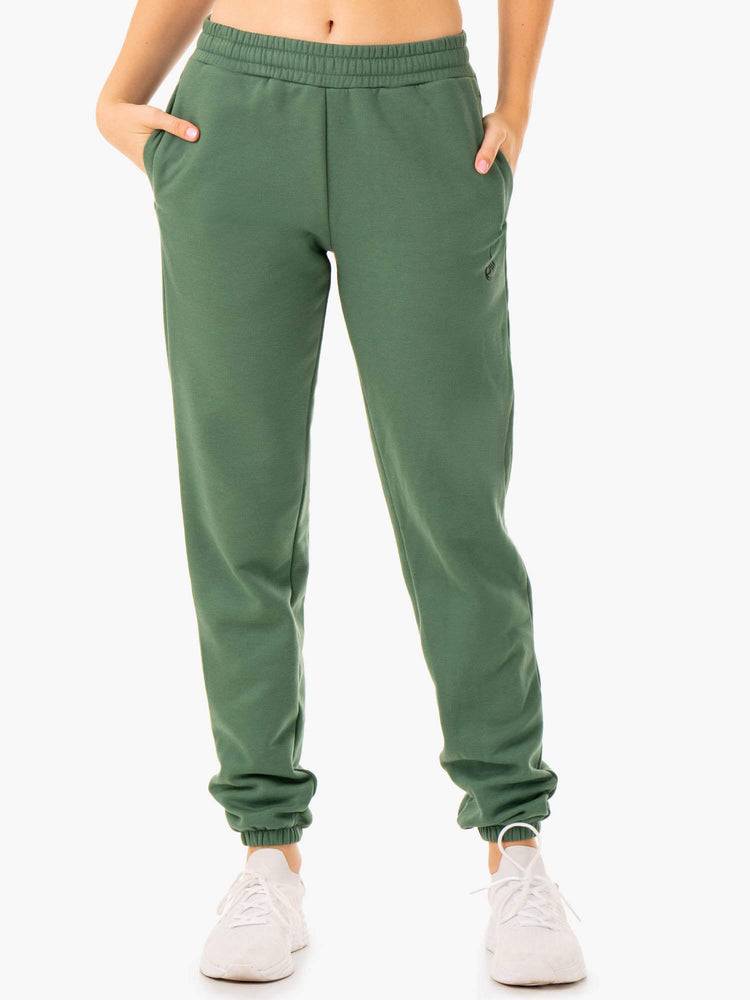 Spodnie Sportowe Damskie Ryderwear Women Track Pants Unisex Zielone | PL1083ZG